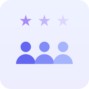 Larger team icon with three stars